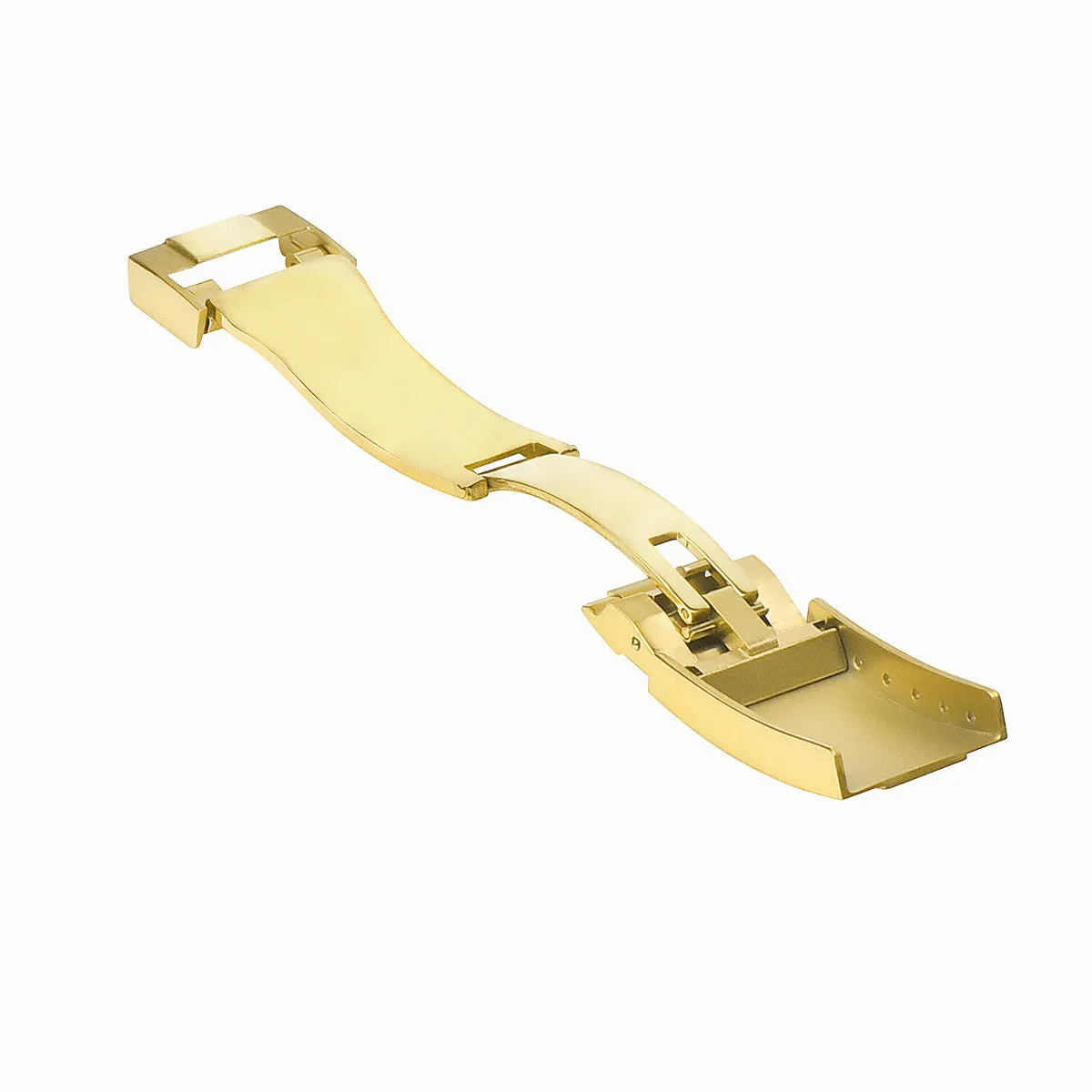 18 x 9 BUCKLE CLASP FOR ROLEX DAYTONA DATEJUST GMT LEATHER BAND WATCH STRAP GOLD