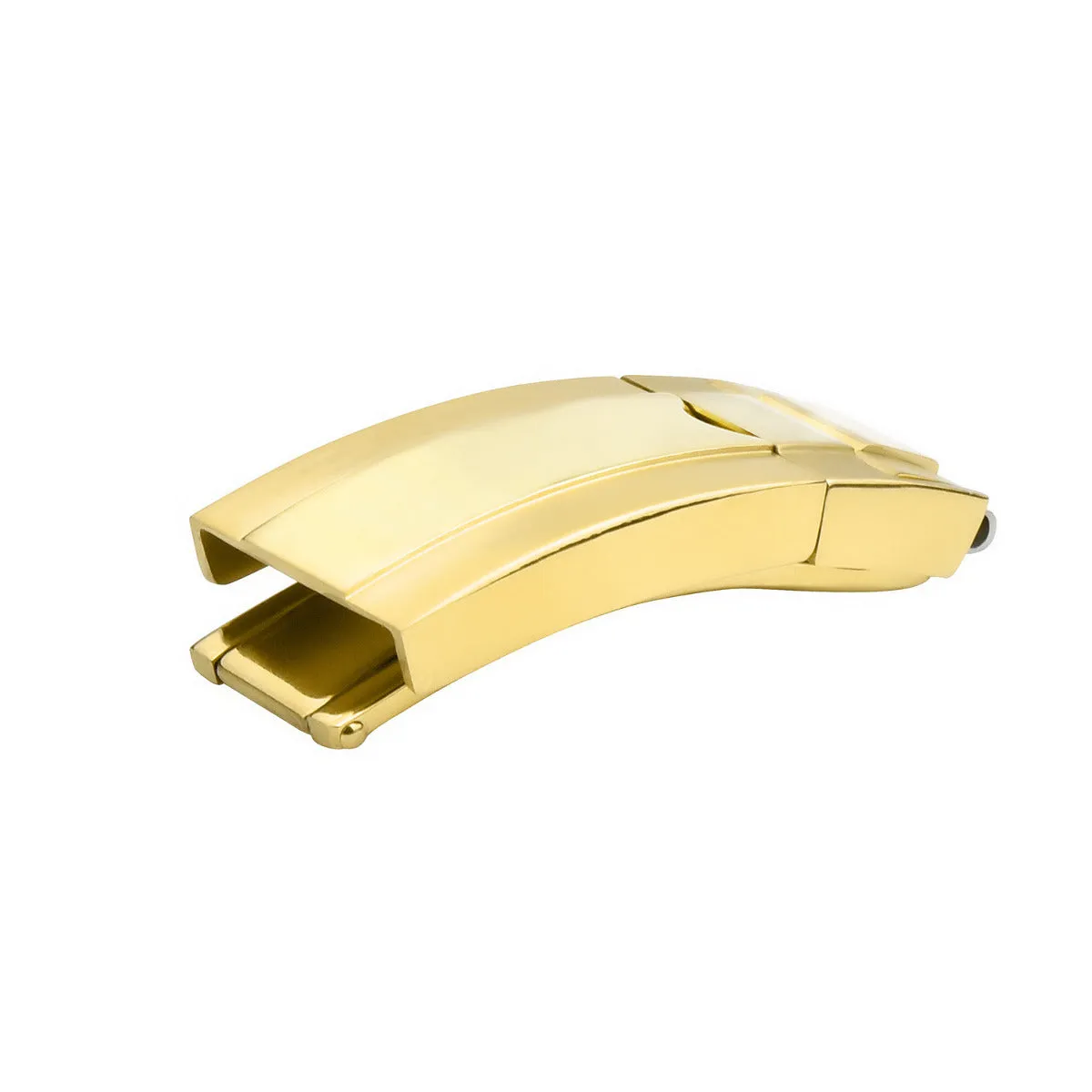 18 x 9 BUCKLE CLASP FOR ROLEX DAYTONA DATEJUST GMT LEATHER BAND WATCH STRAP GOLD