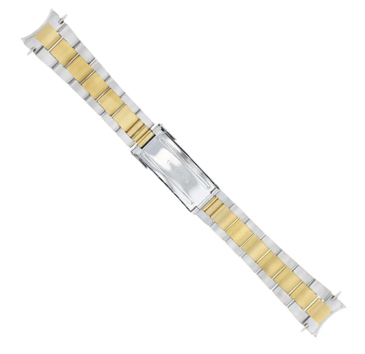 19MM OYSTER WATCH BAND FOR 34MM ROLEX DATE PERPETUAL TWO TONE FLIP LOCK CLASP