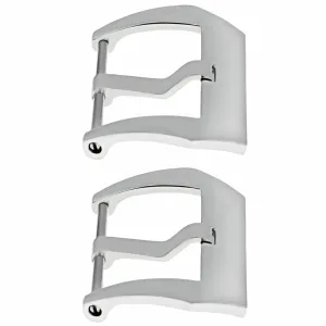 2 - 22MM PRE-V SCREW BUCKLE FOR PANERAI 40MM FITS STRAP BAND TOP QUALITY SHINY