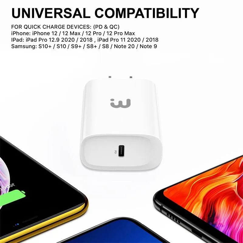 2-In-1 Fast Charging USB-C Wall Charger with 4FT Lightning Cable