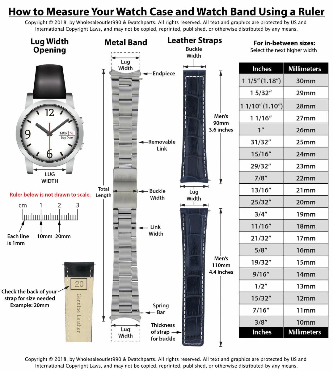 20MM OYSTER WATCH BAND STEEL DAYTONA 16520, YATCH MASTER SOLID END F/LOCK TOP QY