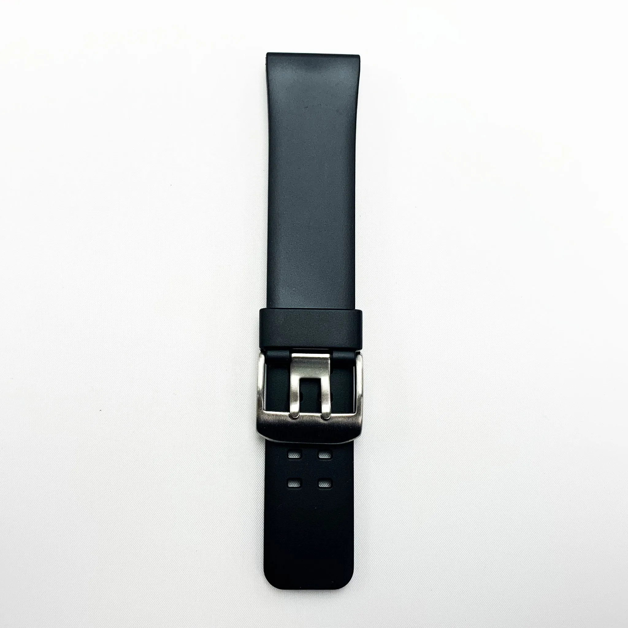 30 MM PVC Plain Double Prong Watch Band Black Color Quick Release Regular Size Sieko Citizen Watch Strap