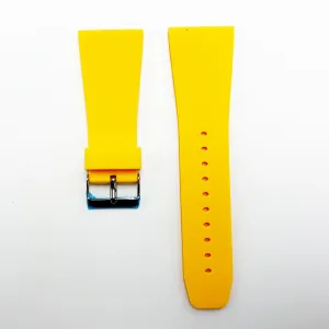 30 MM Silicone Special Watch Band Yellow Color Quick Release Regular Size Big Watch Strap