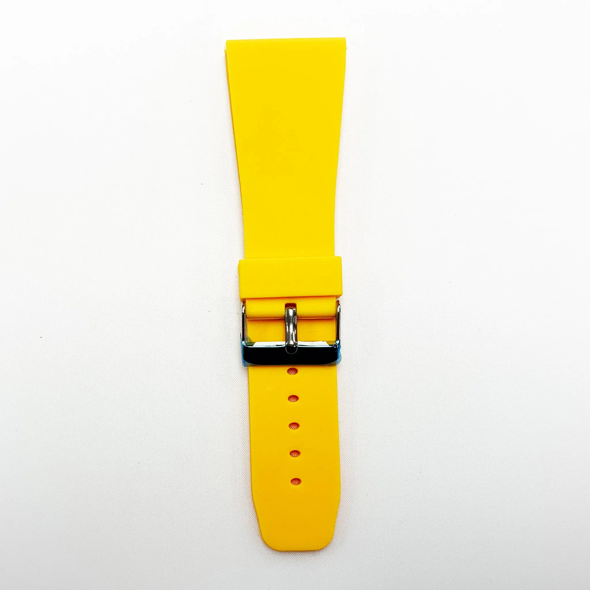 30 MM Silicone Special Watch Band Yellow Color Quick Release Regular Size Big Watch Strap
