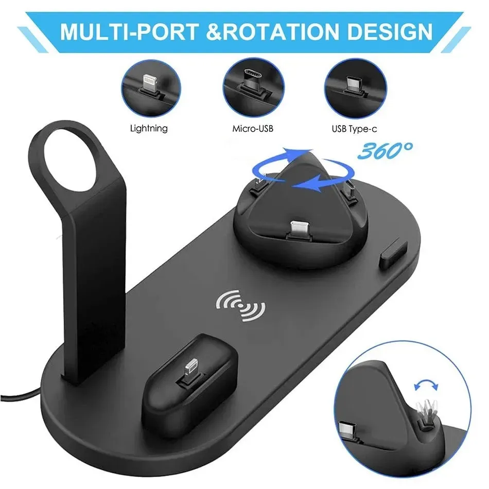 5 in 1 Fast Wireless Charging Dock for Iphone Iwatch and Airpods