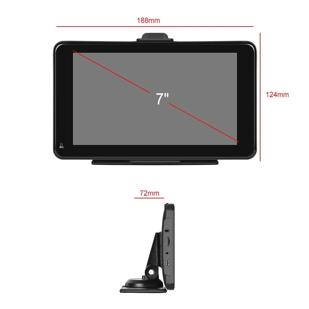 7 Inch Hd Smart Screen Carplay Android Auto 16G Memory Card