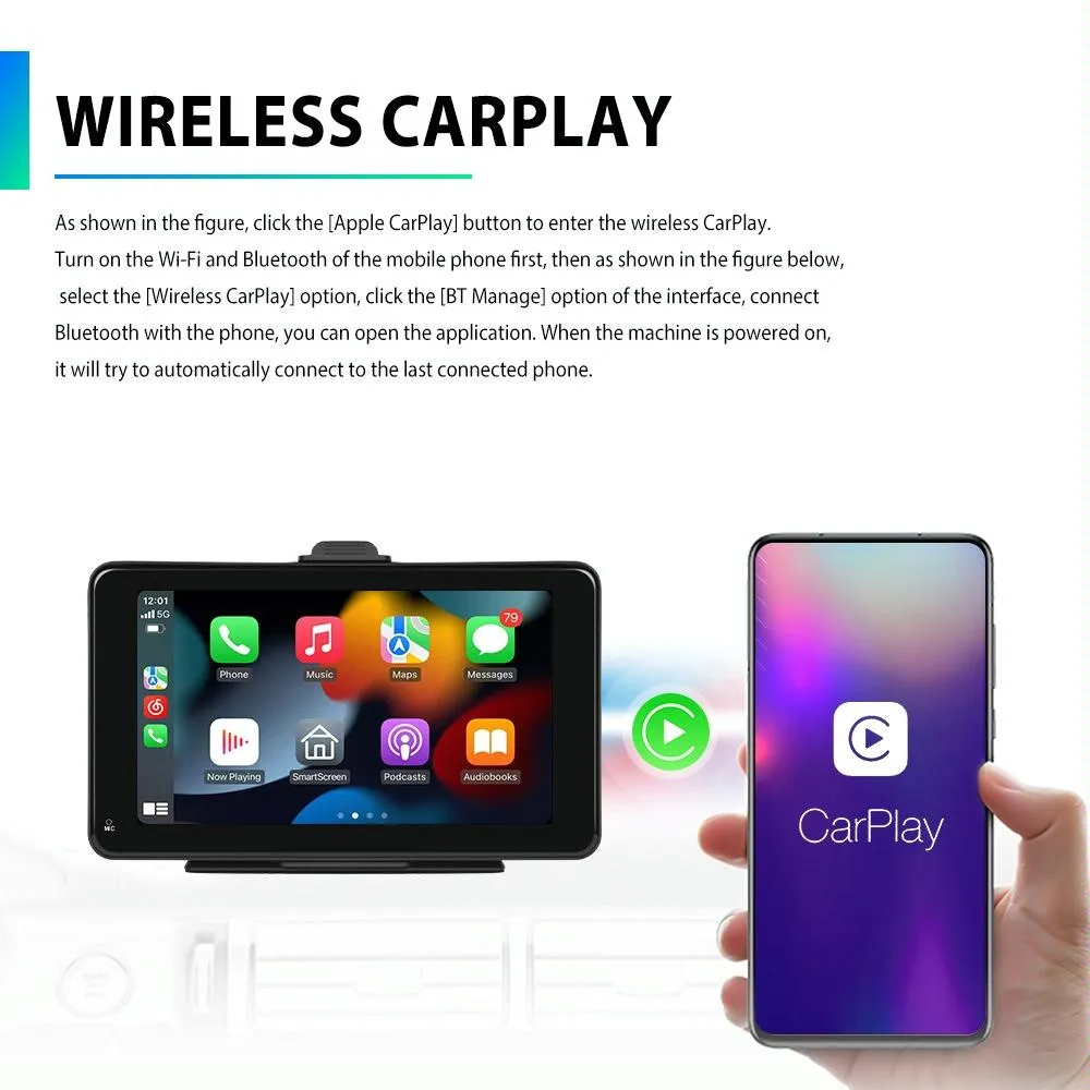 7 Inch Hd Smart Screen Carplay   Android Auto   Android - 32G