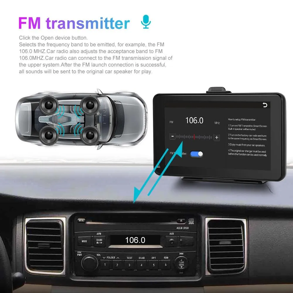 7 Inch Hd Smart Screen Carplay   Android Auto   Android - 64Gb