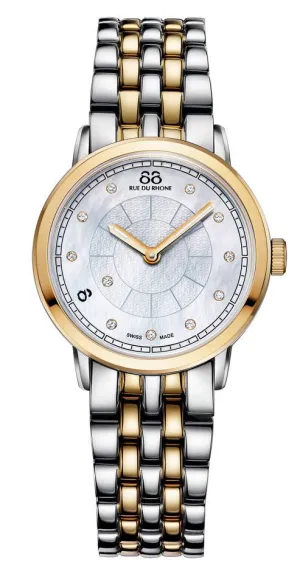 88 Rue du Rhone Women's 87WA120059 Analog Display Swiss Quartz Two Tone Watch