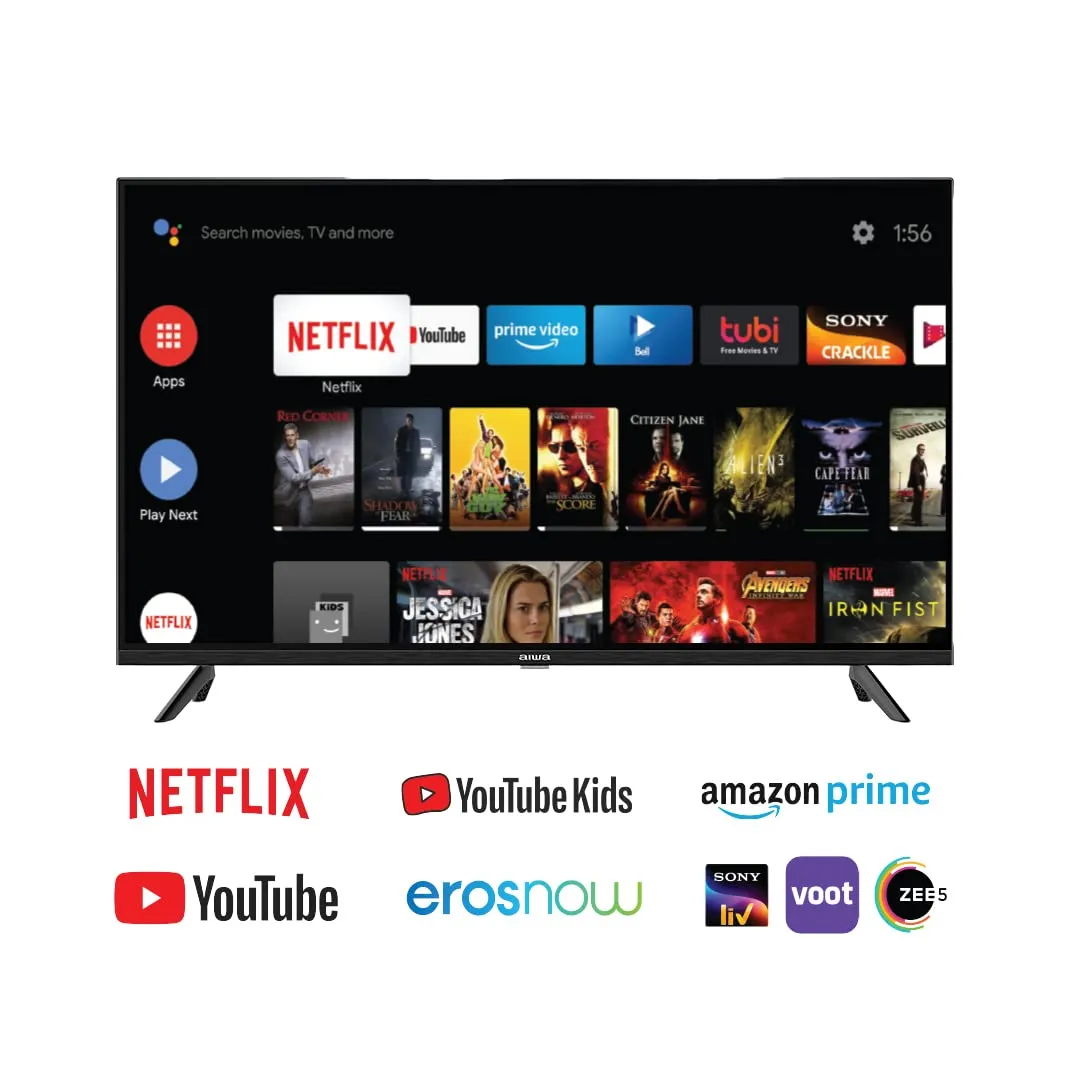Aiwa A43UHDX3 MAGNIFIQ 108 cm (43 inches) 4K Ultra HD Smart Android LED TV (Black)  | Powered by Android 11