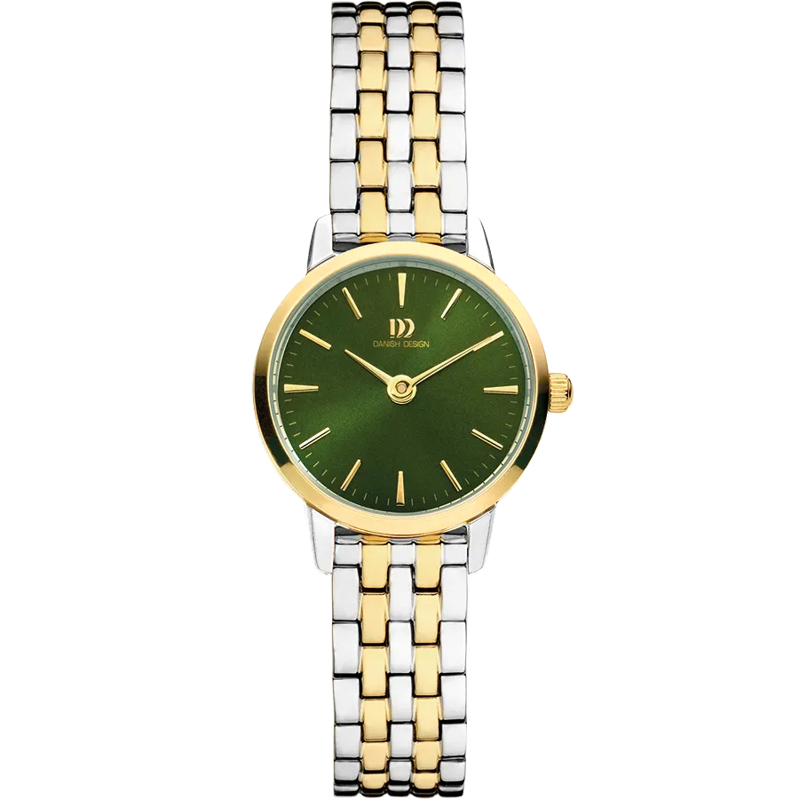 Akilia Mini Link Two-Tone Gold Green