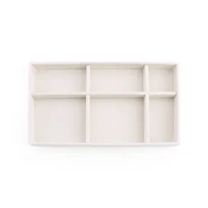 Anyhouz Jewelry Storage Beige Design D Display Tray Drawer Storage Jewellery Holder For Ring Earrings Necklace Bracelet