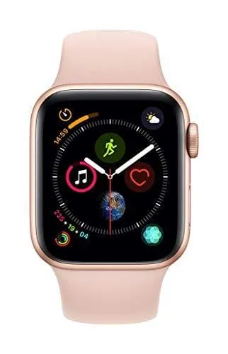 Apple Watch Series 4 (GPS   Cellular, 44mm) - Gold Aluminium Case with Pink Sand Sport Band (Renewed)