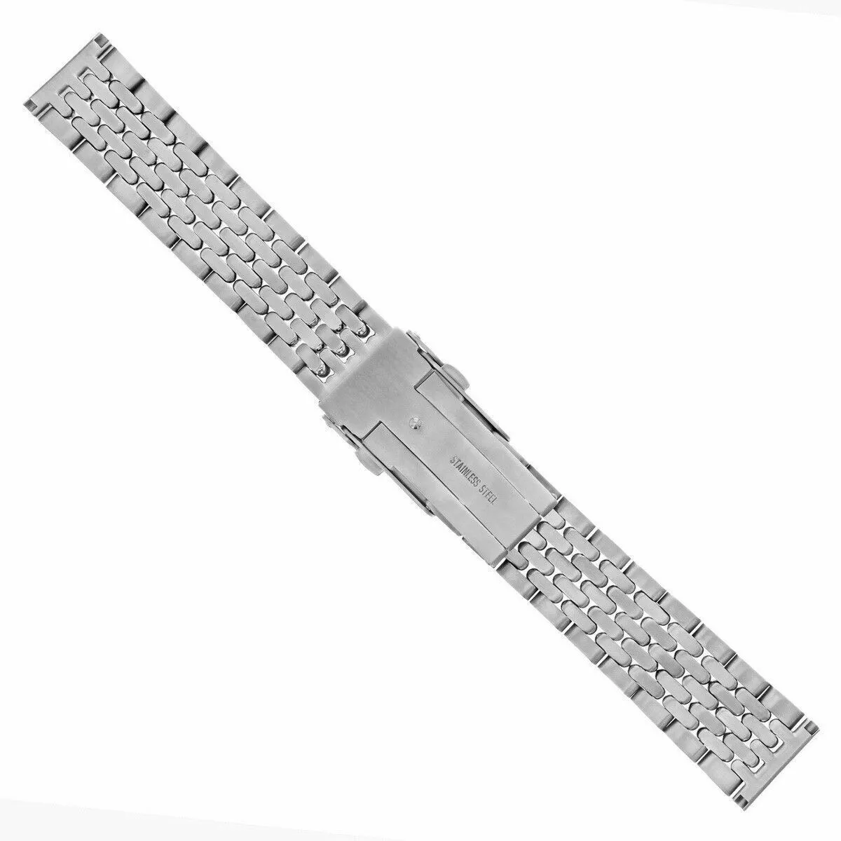 BEAD OF RICE WATCH BAND FOR NEW OR VINTAGE WATCHES IN 18MM STAINLESS STEEL