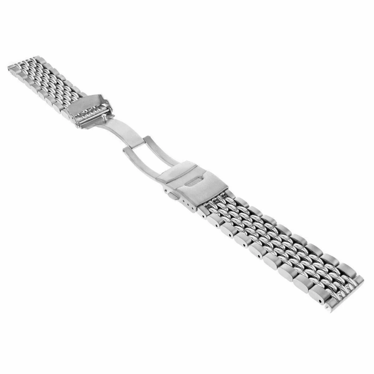 BEAD OF RICE WATCH BAND FOR NEW OR VINTAGE WATCHES IN 18MM STAINLESS STEEL