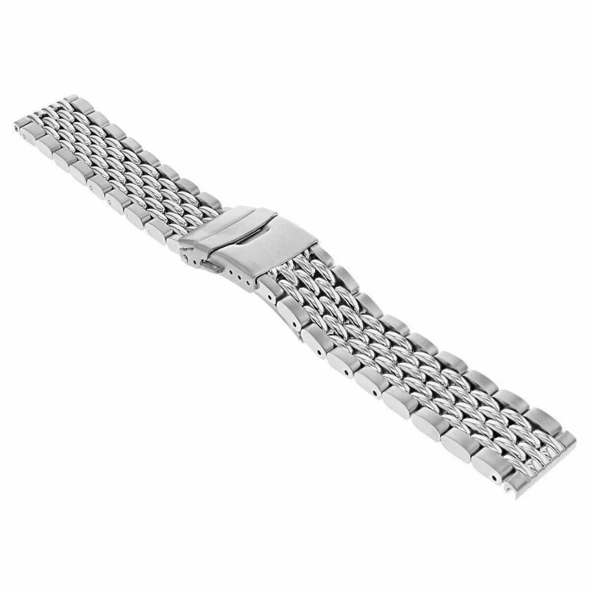 BEAD OF RICE WATCH BAND FOR NEW OR VINTAGE WATCHES IN 18MM STAINLESS STEEL