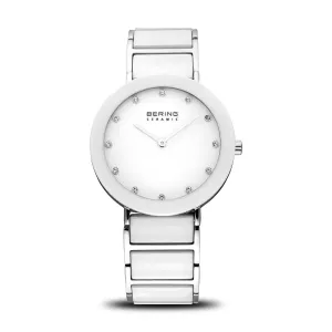Bering Ceramic White Ladies Watch with Swarovksi Elements