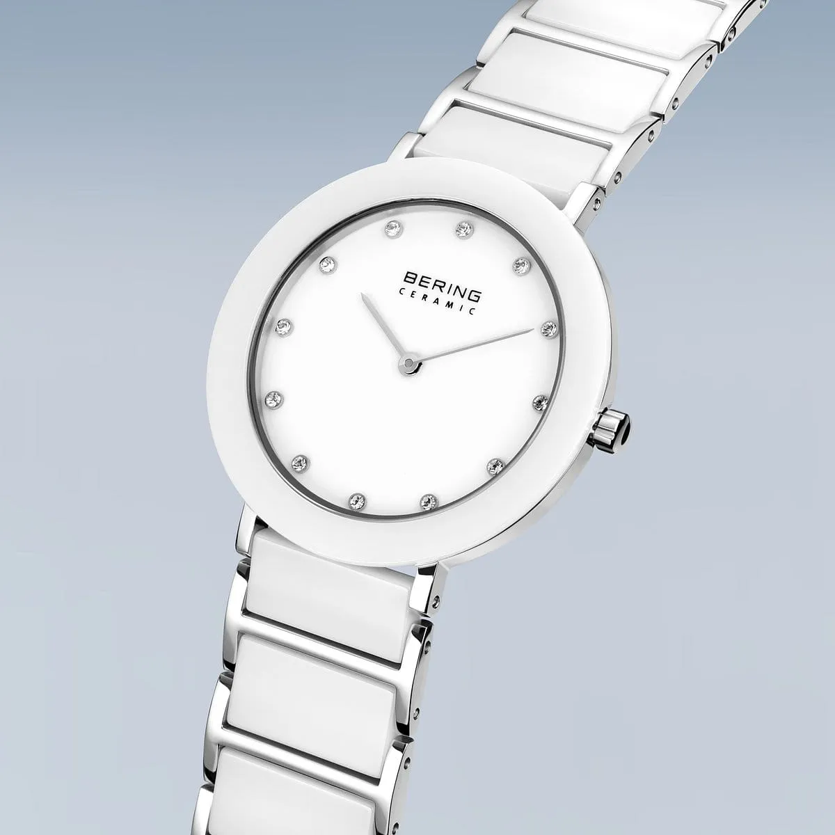 Bering Ceramic White Ladies Watch with Swarovksi Elements