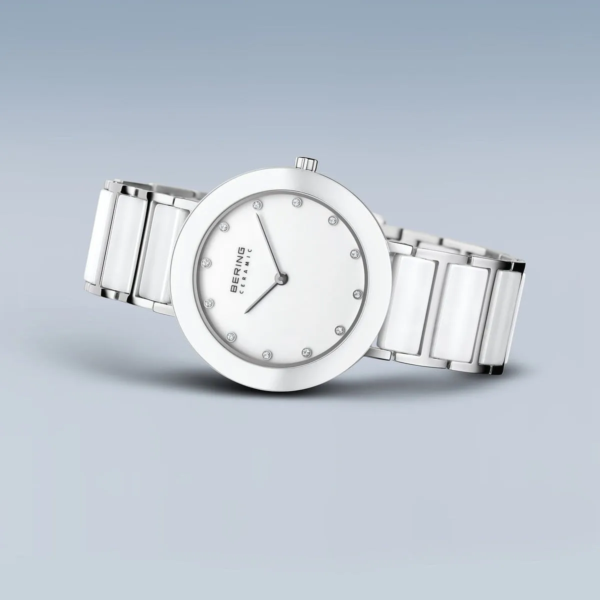 Bering Ceramic White Ladies Watch with Swarovksi Elements