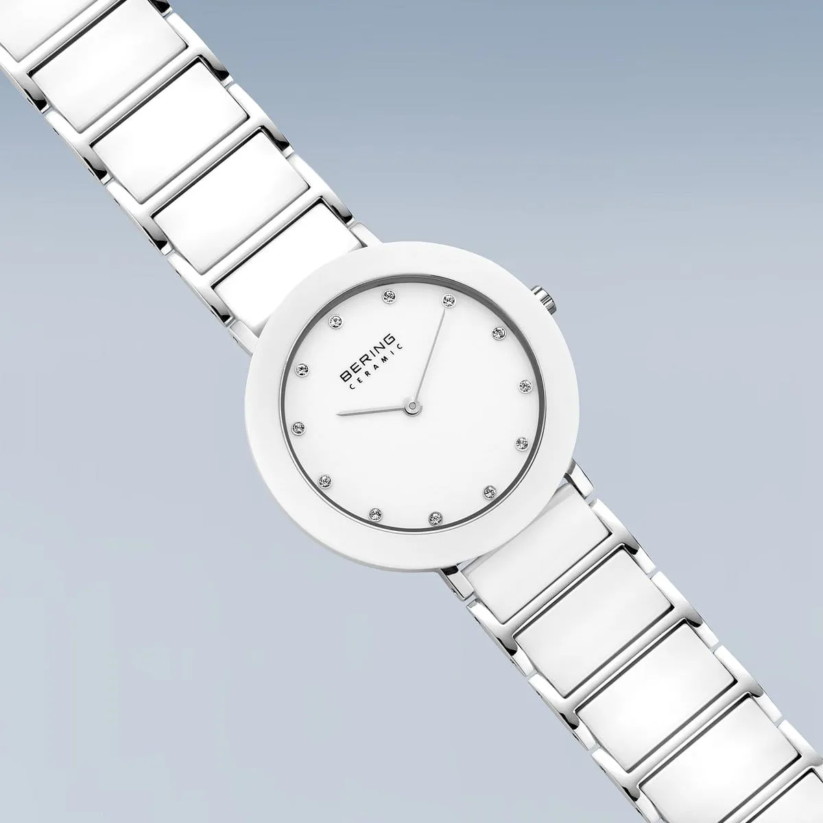 Bering Ceramic White Ladies Watch with Swarovksi Elements