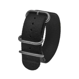 Bertucci DX3 Men's Black Buckle Nylon Black Ion Watch Band - B-95B