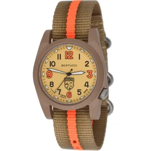 Bertucci Gamekeeper Unisex Coyote / Blaze Stripe Nylon Band Sand Quartz Dial Watch - 13376