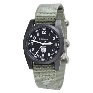 Bertucci Gamekeeper Unisex Defender Drab Nylon Band Black Quartz Dial Watch - 13368