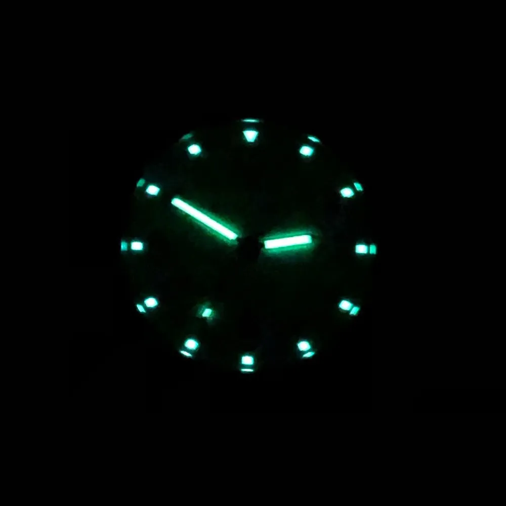 Bertucci Mens DX3 Plus Resin Case and Green Nylon Strap Black Watch - 11040