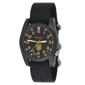 Bertucci Unisex Gamekeeper Black Nylon Band Black/Khaki Quartz Dial Watch - 13371