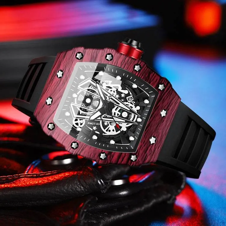 BINBOND B6577 30m Waterproof Quartz Watch in Barrel Design