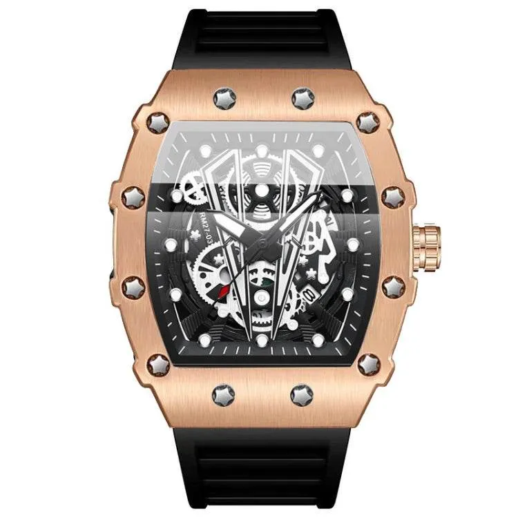 BINBOND B6577 30m Waterproof Quartz Watch in Barrel Design