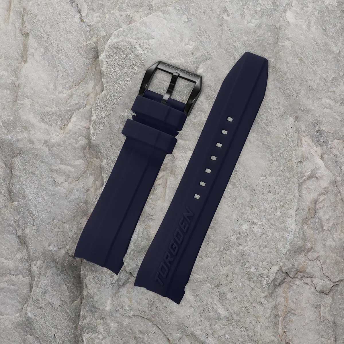 Blue Silicone Strap | 24mm Black Buckle