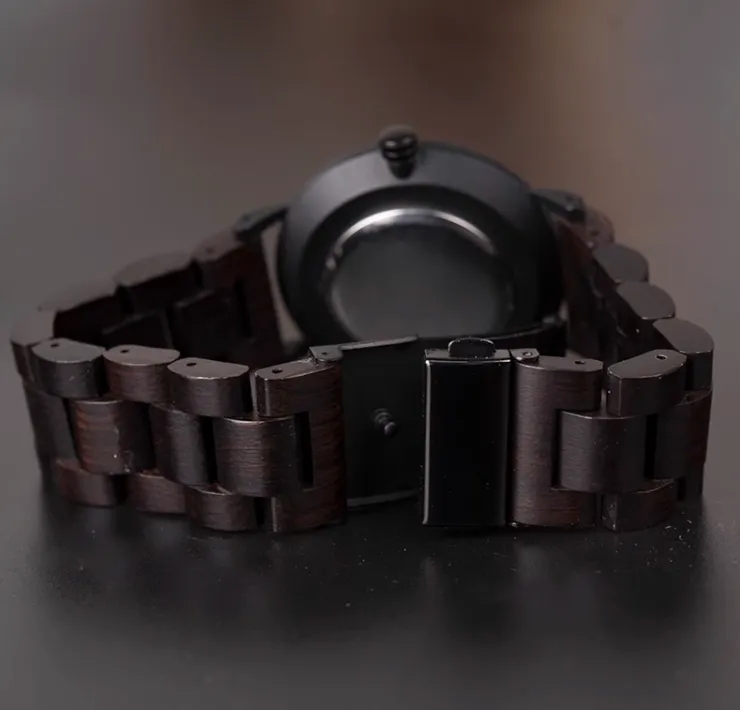 BOBO BIRD CLASSIC ELEGANT BLACK WOODEN WATCH
