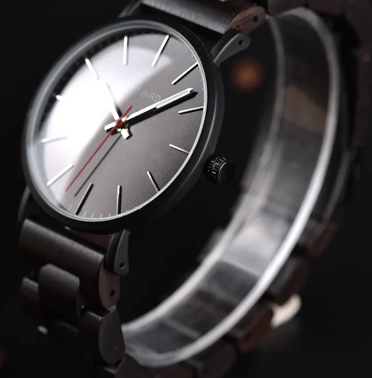 BOBO BIRD CLASSIC ELEGANT BLACK WOODEN WATCH