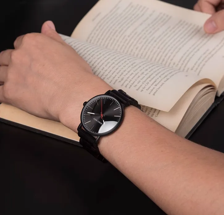 BOBO BIRD CLASSIC ELEGANT BLACK WOODEN WATCH