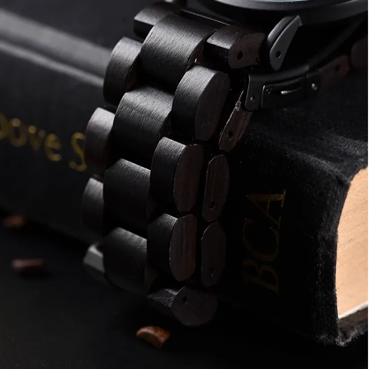BOBO BIRD CLASSIC ELEGANT BLACK WOODEN WATCH