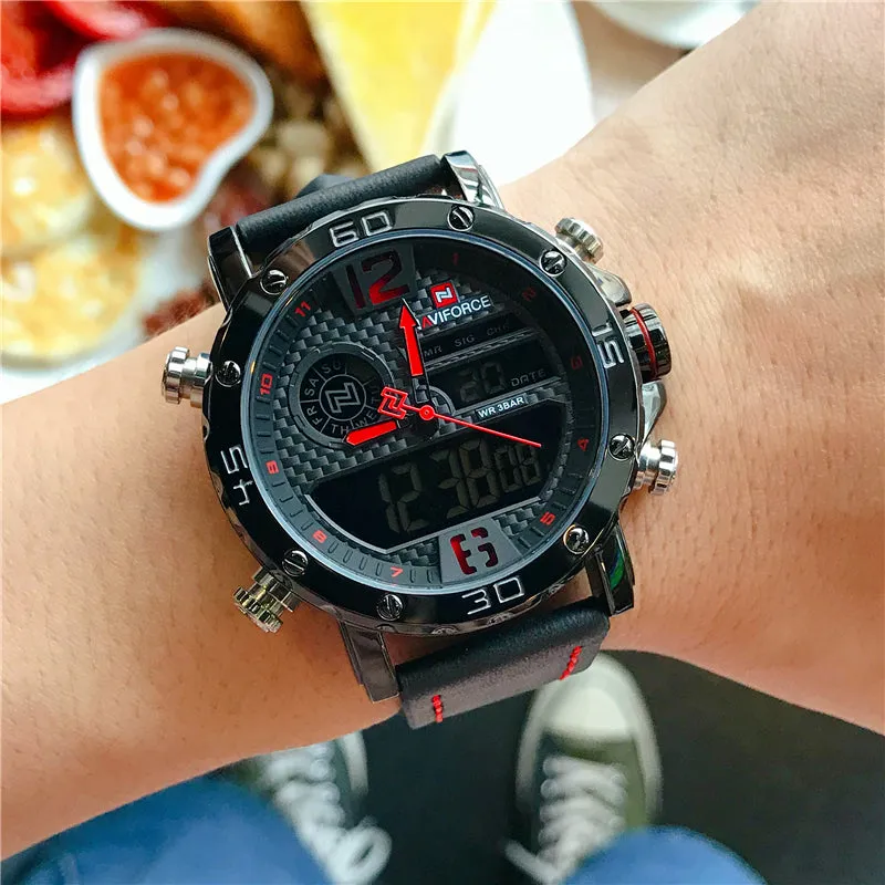 BOOPDO DESIGN DOUBLE DISPLAY MULTI FUNCTION WATERPROOF WATCHES