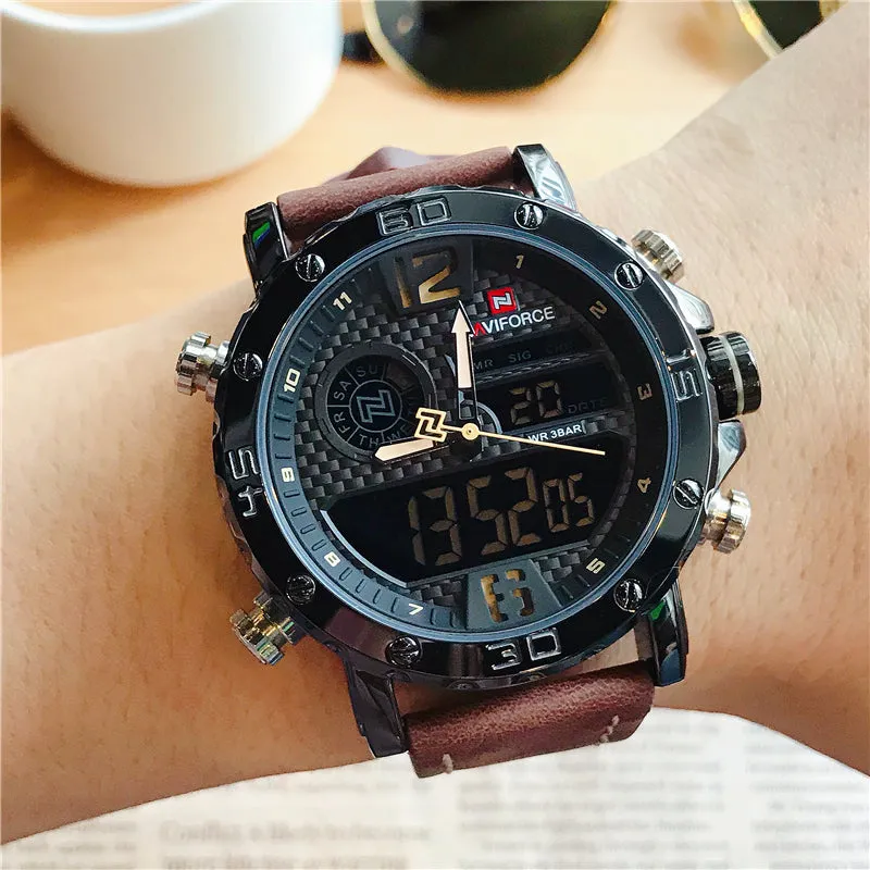 BOOPDO DESIGN DOUBLE DISPLAY MULTI FUNCTION WATERPROOF WATCHES