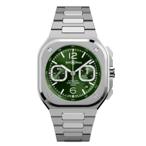 BR 05 CHRONO-GREEN, Steel Bracelet