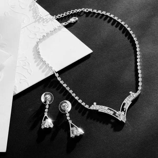 Bride Necklace Earring Jewelry Set