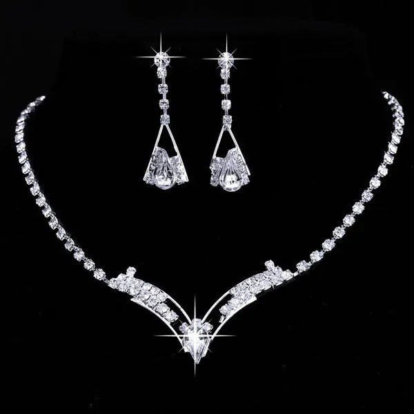 Bride Necklace Earring Jewelry Set