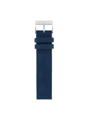 Briston Suede Strap Navy Blue Polished Steel 18mm