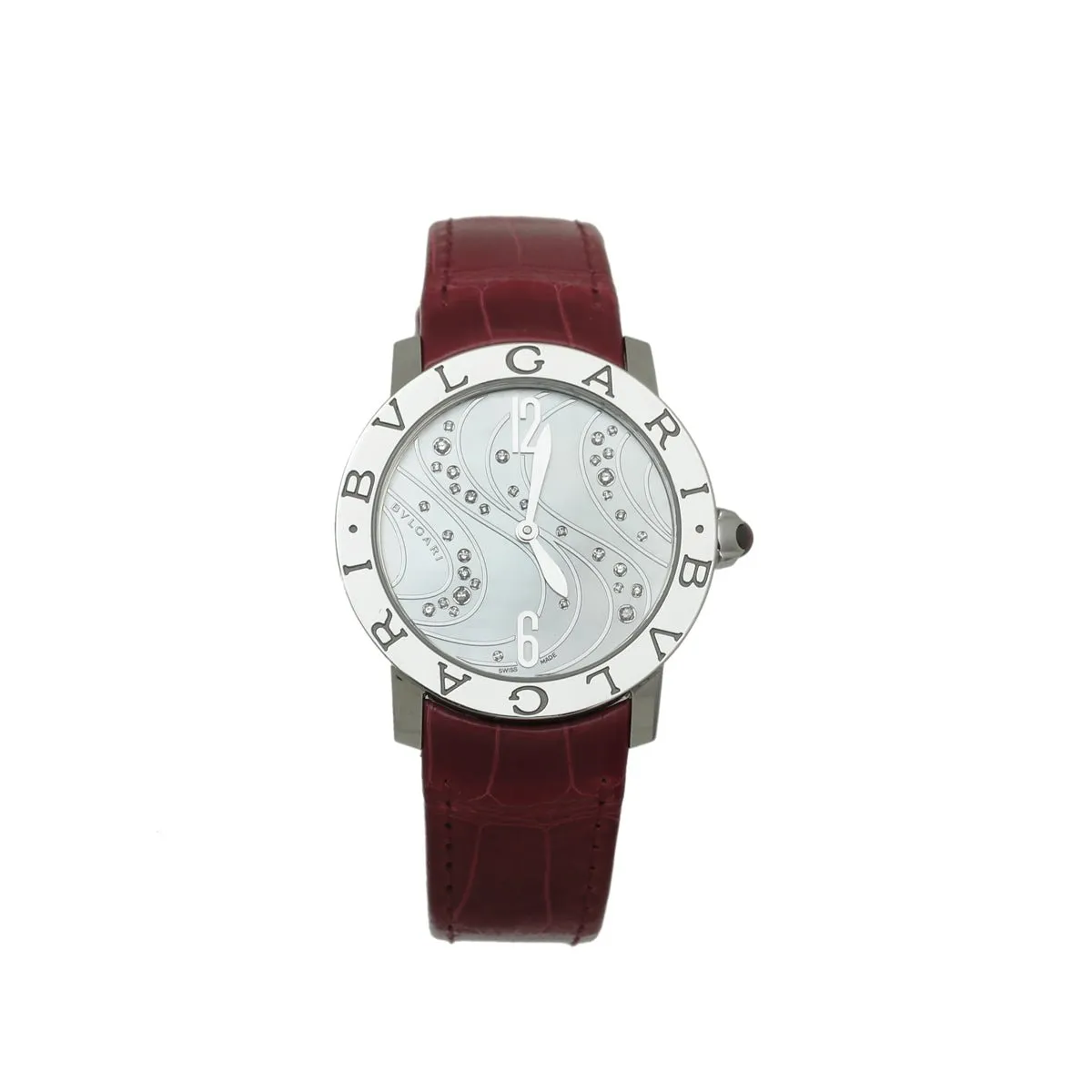 Bvlgari Bvlgari Burgundy Steel Diamond Watch