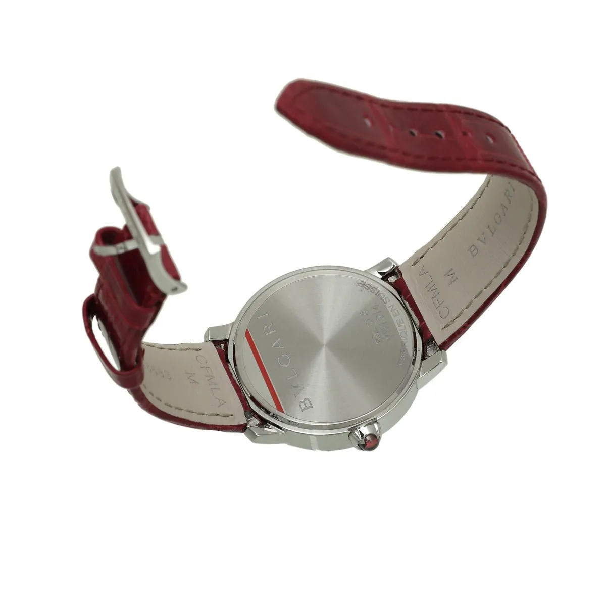 Bvlgari Bvlgari Burgundy Steel Diamond Watch