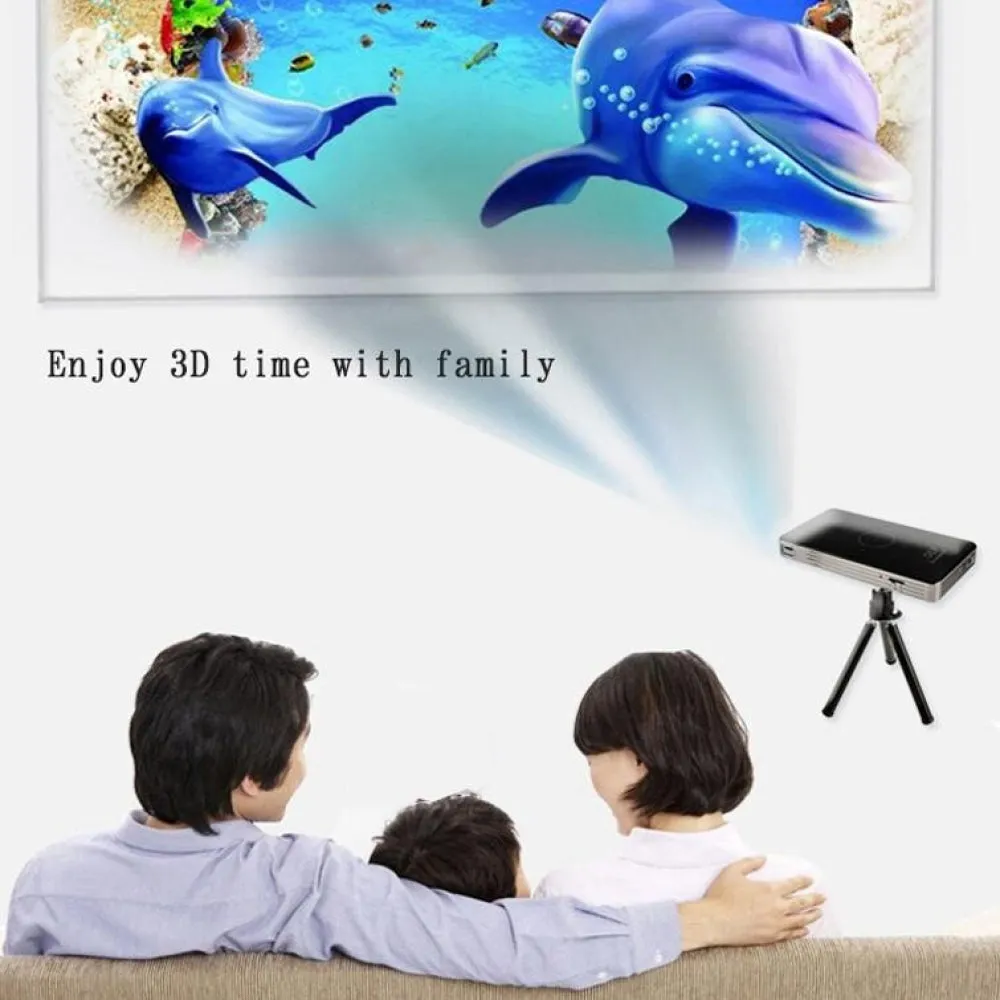 C6 2Gb   32Gb Android Smart Dlp Hd Projector Mini Wireless Projector Black