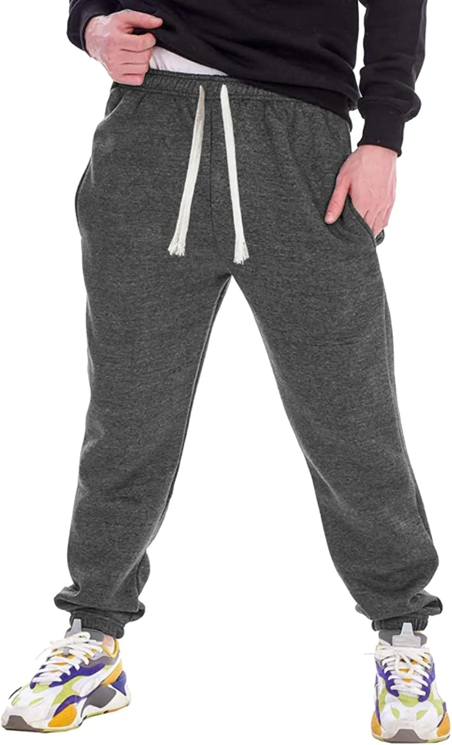 Cargo Pants for Men Big and Tall & Winter Pants for Men Drawstring Cargo Flat Front Straight Fit Pants Outdoor Sports