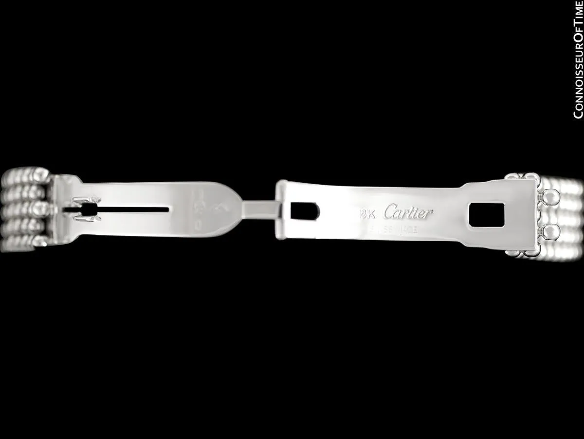 Cartier Colisee (Rivoli) Ladies Bracelet Watch - 18K White Gold & Cartier Factory Set Diamonds