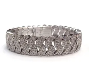 Cartier La Dona 18K White Gold Diamond Bracelet ASC5713