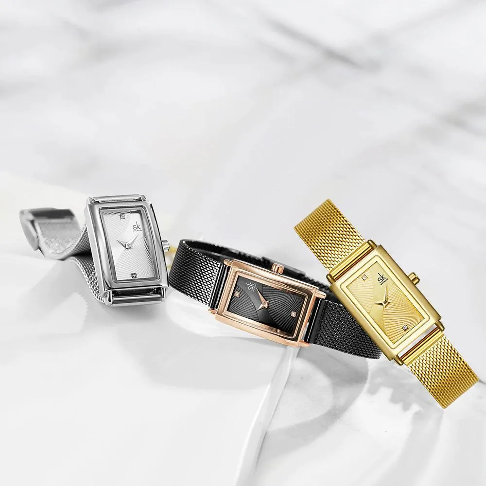 Casual Rectangle Case Quartz Watch